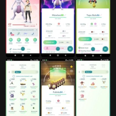 Mewtwo + Tapu Bulu + 9 Shinies + 4 Perfeitos (100%) | Nível 49 | 924k dust Pk19