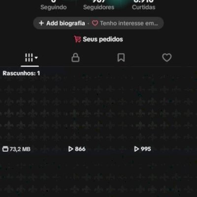 Vendo conta TikTok com 907 seguidores 