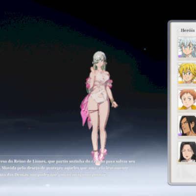Conta com meliodas p9 e Elizabeth