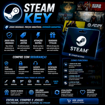  Steam Keys Premium | Jogos Aleatórios | Entrega Automática