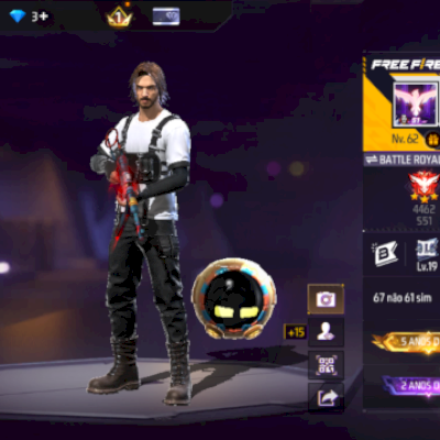 Vendo conta free fire com muitos itens 
