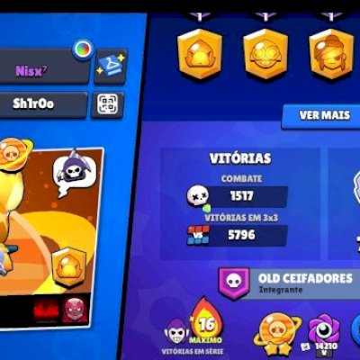 VENDO CONTA DE 2019 BRAWL STARS COM VARIAS SKINS, ALGUMAS SENDO RARAS