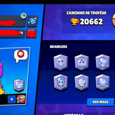 [BARATO] CONTA DE BRAWL STARS | 20K DE TROFÉUS |56 BRAWLERS + 3 LENDARIOS