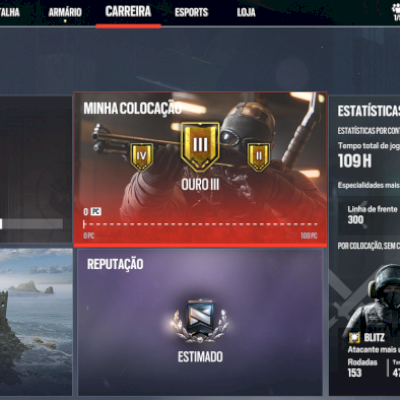 VConta Rainbow Six Level 89 + Ouro 3