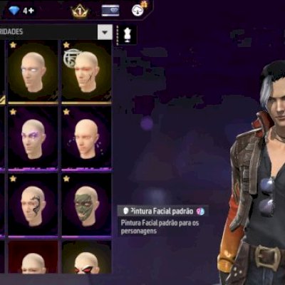 Conta Free Fire gemada prime 7 com 1 diamante
