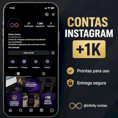 🚀 CONTAS INSTAGRAM +1K PRONTAS | ENTREGA RÁPIDA