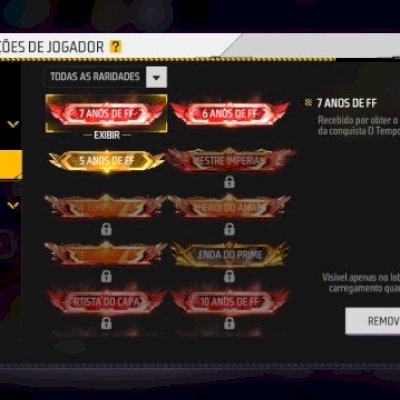 freefire 7 anos de conta