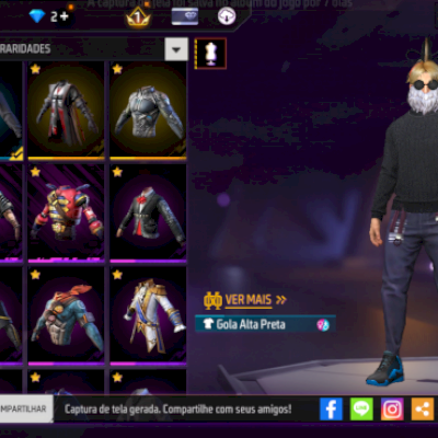 Conta free fire com barbinha e muito mais