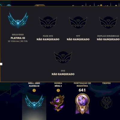 Platina 3 com TODOS os Champs e 154 Skins +13 Vitoriosas