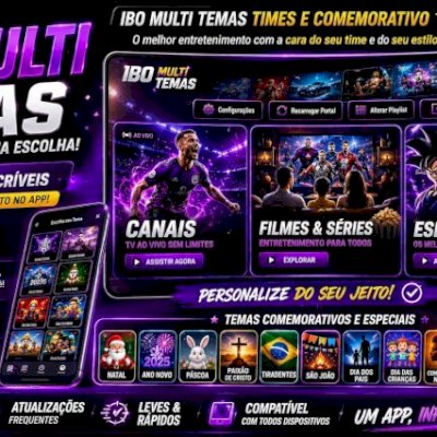 SCRIPT PAINEL+APK BASE IBO MULTI TEMAS  COM 64 TEMAS  (comemorativos e times)