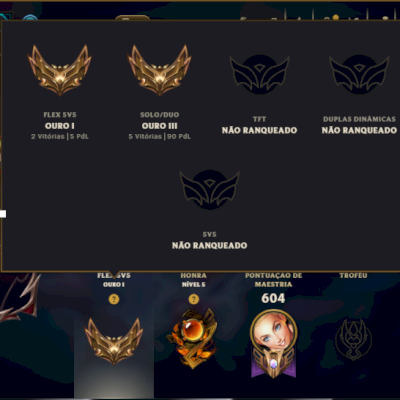 Ouro 3 com TODOS os Champs e 232  Skins +7 Prestigios