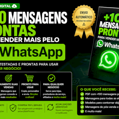 +100 Mensagens Prontas para WhatsApp | Aumente Suas Vendas | PDF Digital | 