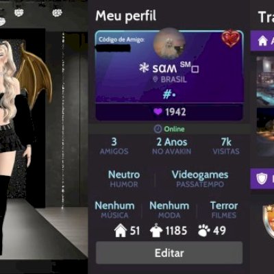 Conta antiga com vários itens 