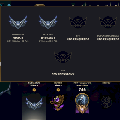 Prata 2 com TODOS os Champs e 297 Skins ( ADC / JG / MID )