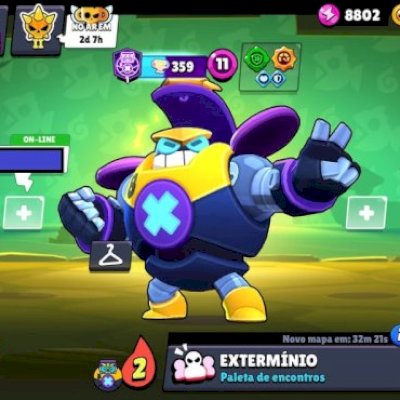 Conta Brawl Stars com skins lendárias, gemas e prestígios - brawl pass ativo