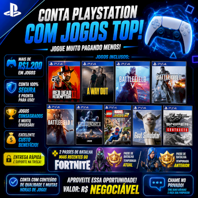 VENDO CONTA PLAYSTATION – EXCELENTE CUSTO-BENEFÍCIO 🎮