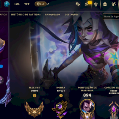 CONTA LOL  ANTIGA + 529 SKINS + 2 skins exaltadas  + 3 contas lvl 30+