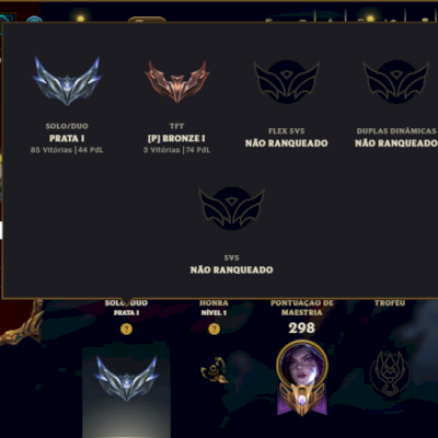 Prata 1 com 100 Champs e 52 Skins +2 Prestigios