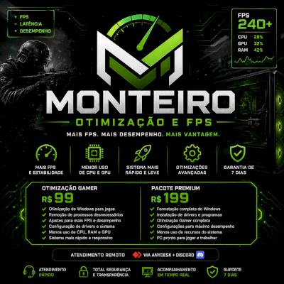 Otimização Profissional para Desempenho e FPS