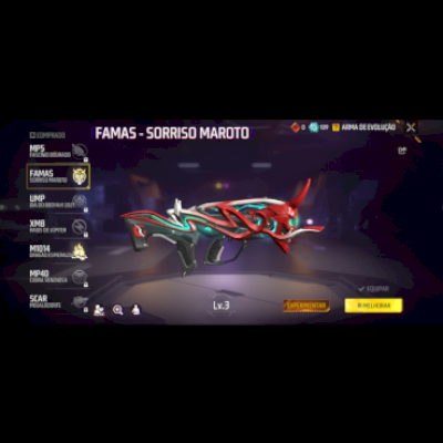 Conta Free Fire TOP | Coelhão + Paradoxo + Rampage 2023 + Evo + passe marionet