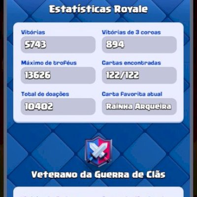 Conta 13626 Troféus - Grande Campeão - 300k gold - 4100 gems