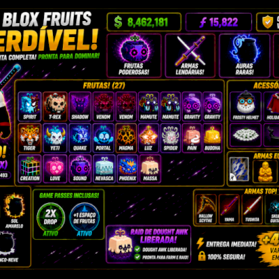 Lv2800 MAX | 11 Míticas(Tiger)| God Human | CDK | SG |2x Drop |+1 Fruit Storage