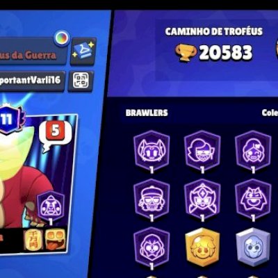 2Contas primeira 20583 troféu e Brawlers:69 segundo 12800 troféu e Brawlers: 41