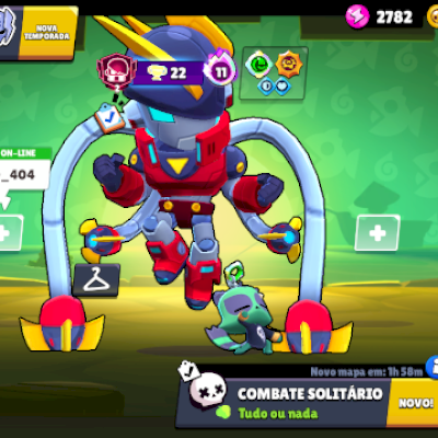Conta brawl star 8888 troféus com 50 e pouco personagens com skin