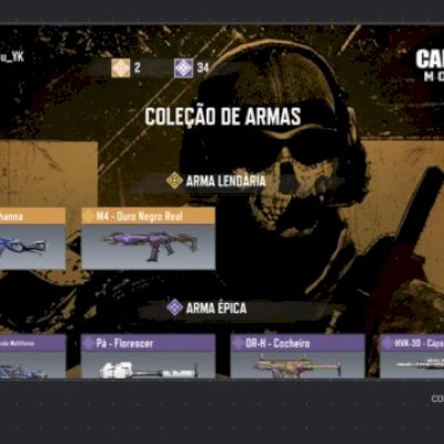 Conta cód com duas armas lendarias