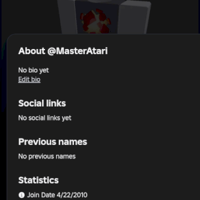 VENDO CONTA ROBLOX 2010 (não possui nada nela)
