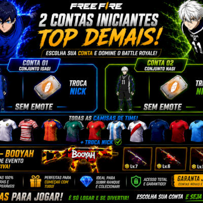 ISAGI+NVL6+24 CAMISAS + UMP BOOYAH | NAGI+NVL 4+ 24 CAMISAS DE TIME + UMP BOOYAH