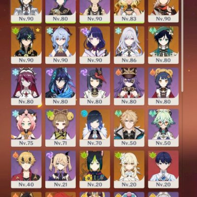 Conta AR56, Arlecchino, Xilonen, Kazuha, Raiden, Kinich e mais uns
