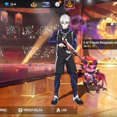CONTA com skin da mp40 cobra + skin BLUE LOCK