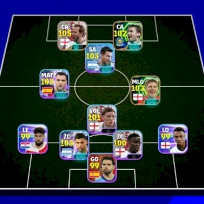 android/pack inglaterra (kane 105), messi, cuti romero, merino, gerrard e mais