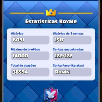 Conta de clash royale com 10 anos 14000 trofeus