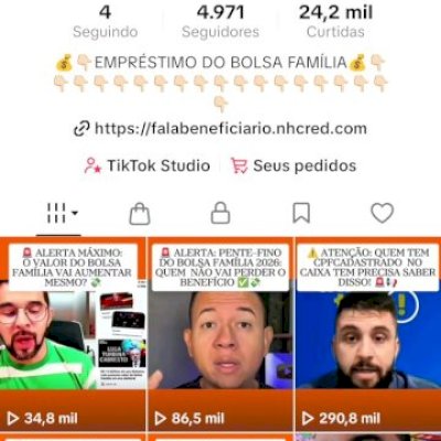 🔥 VENDO 2 CONTAS DO TIKTOK - NICHO BOLSA FAMÍLIA/AUXÍLIOS 🔥
