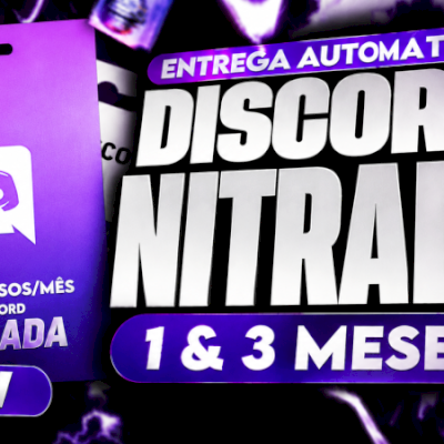 Discord - Conta Nitrada | 1 & 3 Mês + 6 Impulsos | Virgem / nova