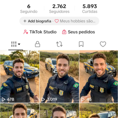 Conta tiktok muito engajada 