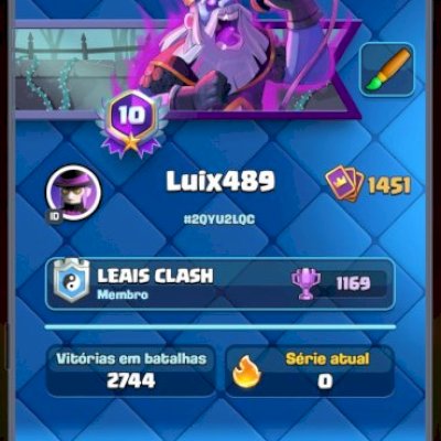 conta de clash royale 10 anos