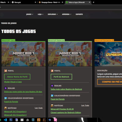 CONTA MINECRAFT JAVA ORIGINAL + BEDROCK EDITION
