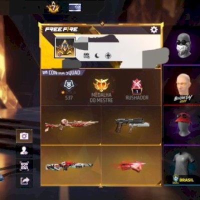 Conta free fire prime 7 com algumas parcerias raras.