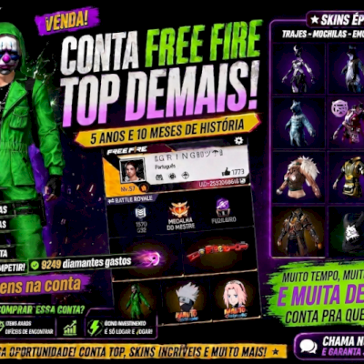 CONTA FREE FIRE ‼️🚨