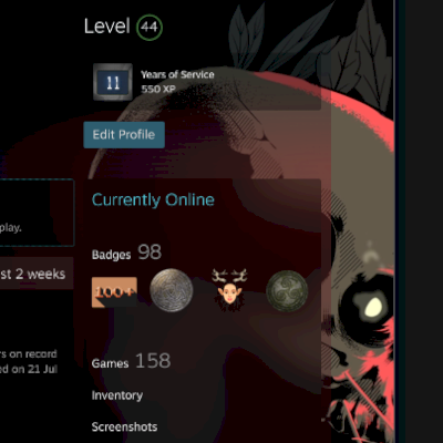 Conta steam level 44 com 140+ jogos, sem VAC e bans