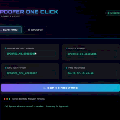 SPOOFER ONECLICK PARA TODOS JOGOS!