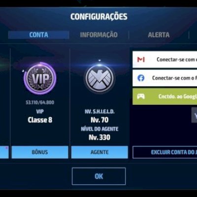 Conta Marvel Future fight 