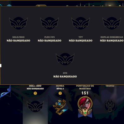Unranked com 60 Champs e 35 Skins