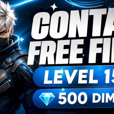 CONTA FREE FIRE LIVEL 15 COM 500 DIMA