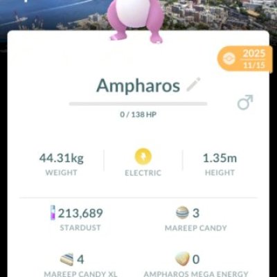 Conta com Shiny Ampharos Fundo de Osaka