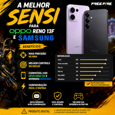 A melhor SENSI para celular OPPO RENO 13F e pra sansung