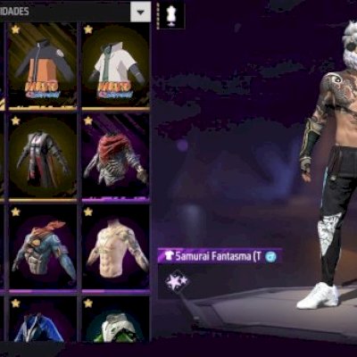 CONTA DE FREE FIRE GEMADA UNISSEX VETERANA +600 peitas